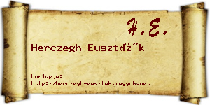 Herczegh Euszták névjegykártya